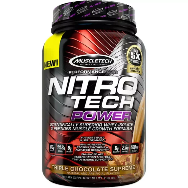 MuscleTech Nitro Tech Power Protein Triple Chocolate Supreme 2lbs