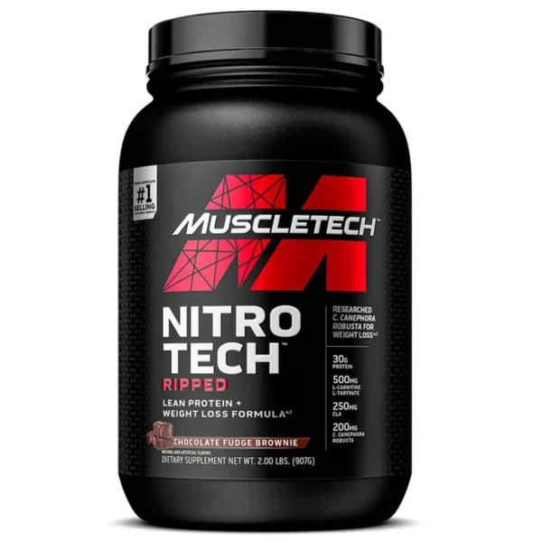 muscletech nitro tech ripped chocolate fudge brownie