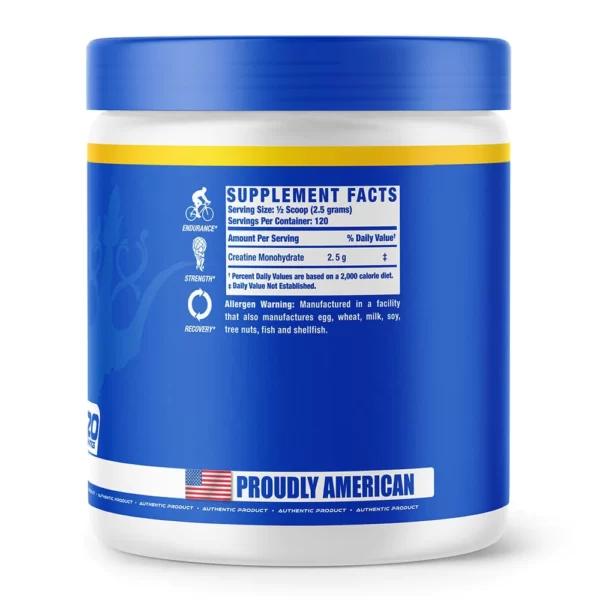 Ronnie Coleman Creatine Unflavored 120 Servings 300g Facts