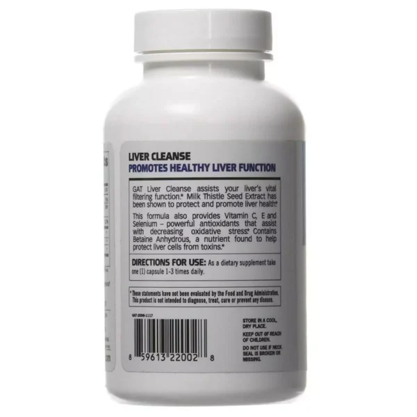 Gat Liver Cleanse 60 Capsules Facts