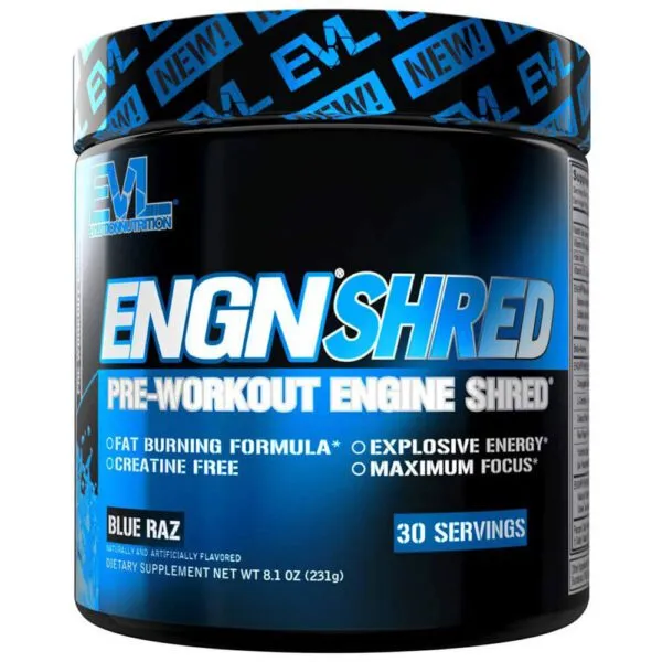 EVL Engn Shred Pre-Workout 30 Servings Blue Raz