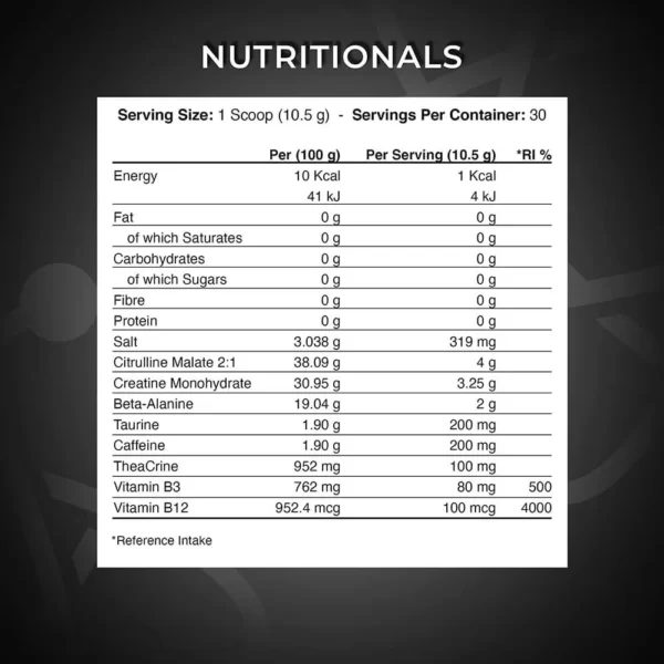 Applied Nutrition ABE Ultimate Pre-Workout 315g Facts