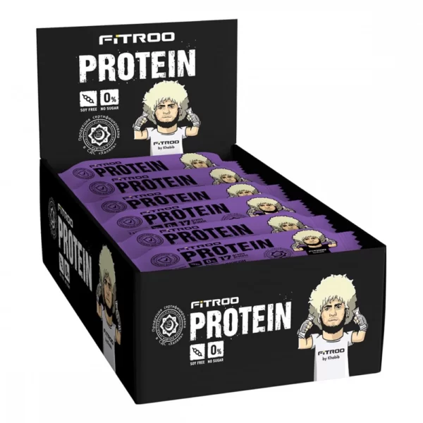 Fitroo Protein Bar Non-Glaze Blueberry Mozzarella 50g Box