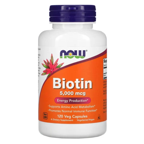 Now Biotin 5 mg 120 Capsules