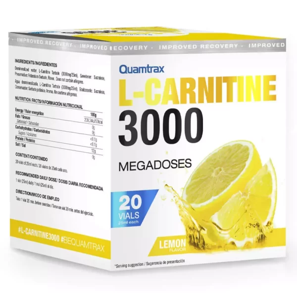 Quamtrax L-Carnitine 3000 Shots Lemon