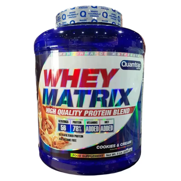 Quamtrax Whey Matrix Cookies and Cream 75 Servings 5lbs