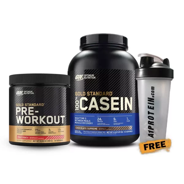 ON Casein Protein and Pre-Workout Stack