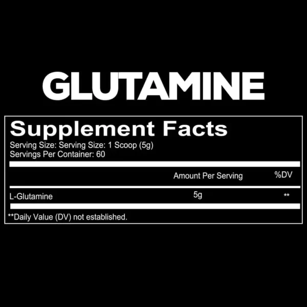 Redcon1 Premium Glutamine 60 Servings 300g Facts
