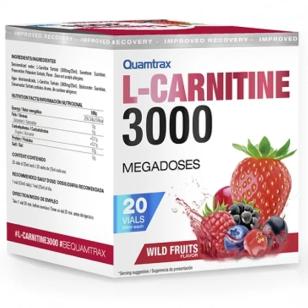 Quamtrax L-Carnitine 3000 Shots Wild Fruits 20 Vials
