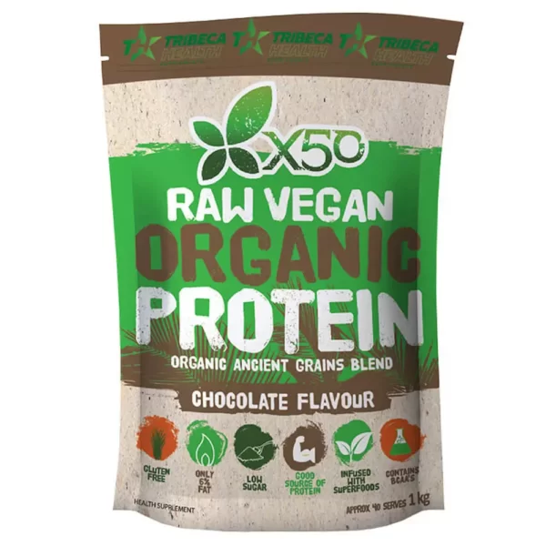 X50 Raw Vegan Organic Protein Chocolate 1kg