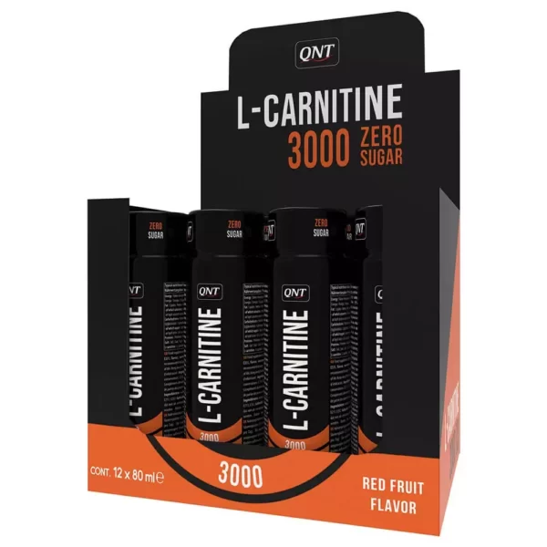 QNT L-Carnitine 3000 Red Fruit Zero Sugar 80ml Pack of 12