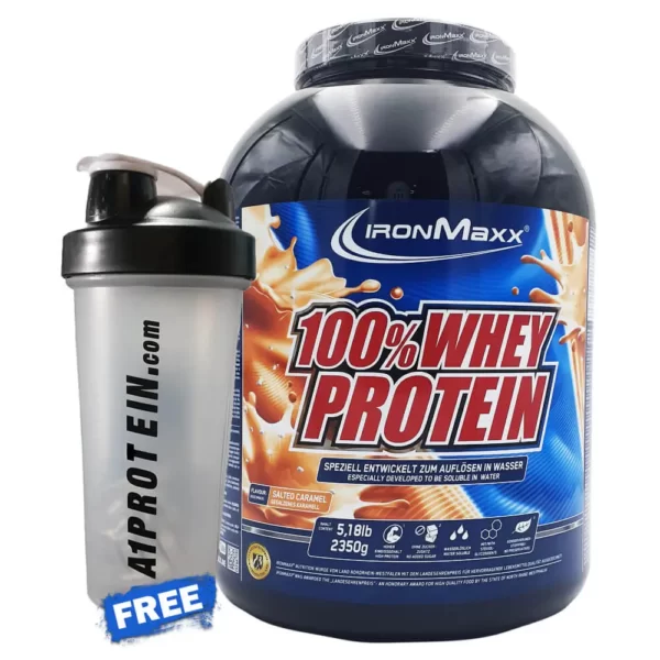 Ironmaxx 100% Whey Protein Salted Caramel With Shaker