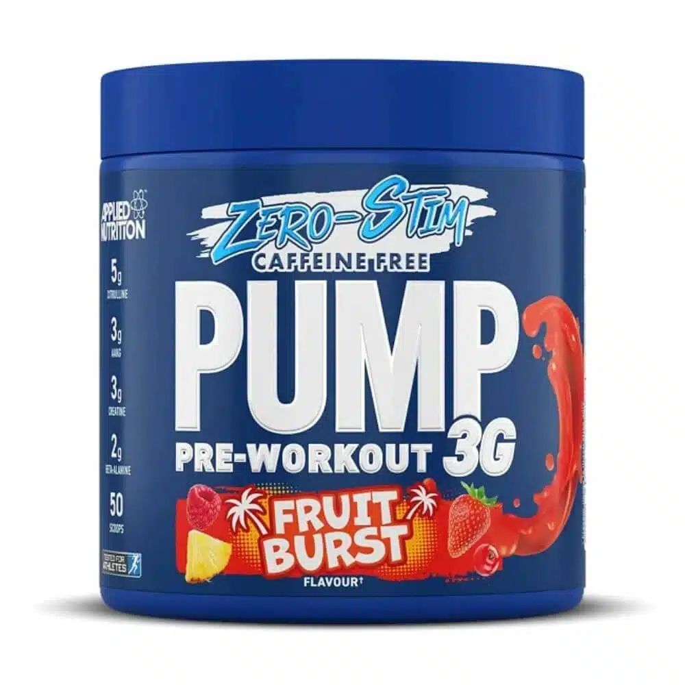 applied nutrition pump pre workout 3g, fruit burst