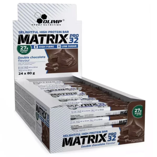 Olimp Matrix Protein Bar Double Chocolate 80g Box Pack of 12