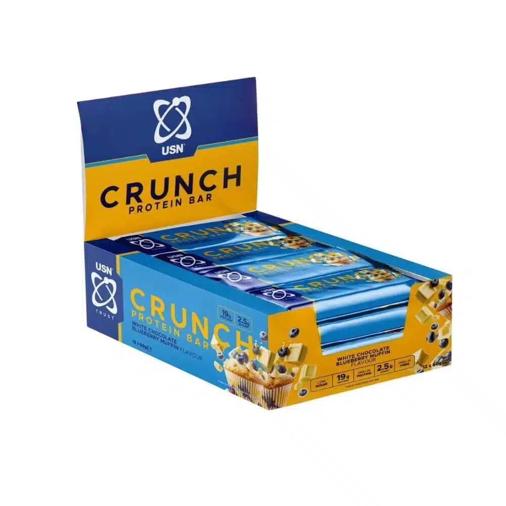 usn crunch protein bar white chocolate blueberry muffin flavor