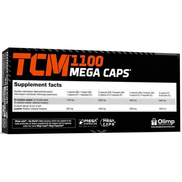 Olimp TCM 1100 Mega Caps 120 Capsules Facts