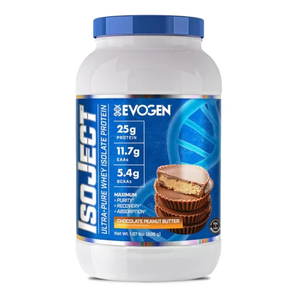 wvogen isoject ultra pure whey isolate protein chocolate peanut butter 896g