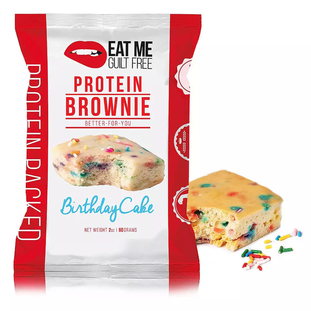 Eat Me Protein Brownie 60 Birthday Cake