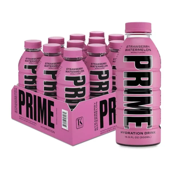 Prime Hydration Drinks Strawberry Watermelon Pack of 12