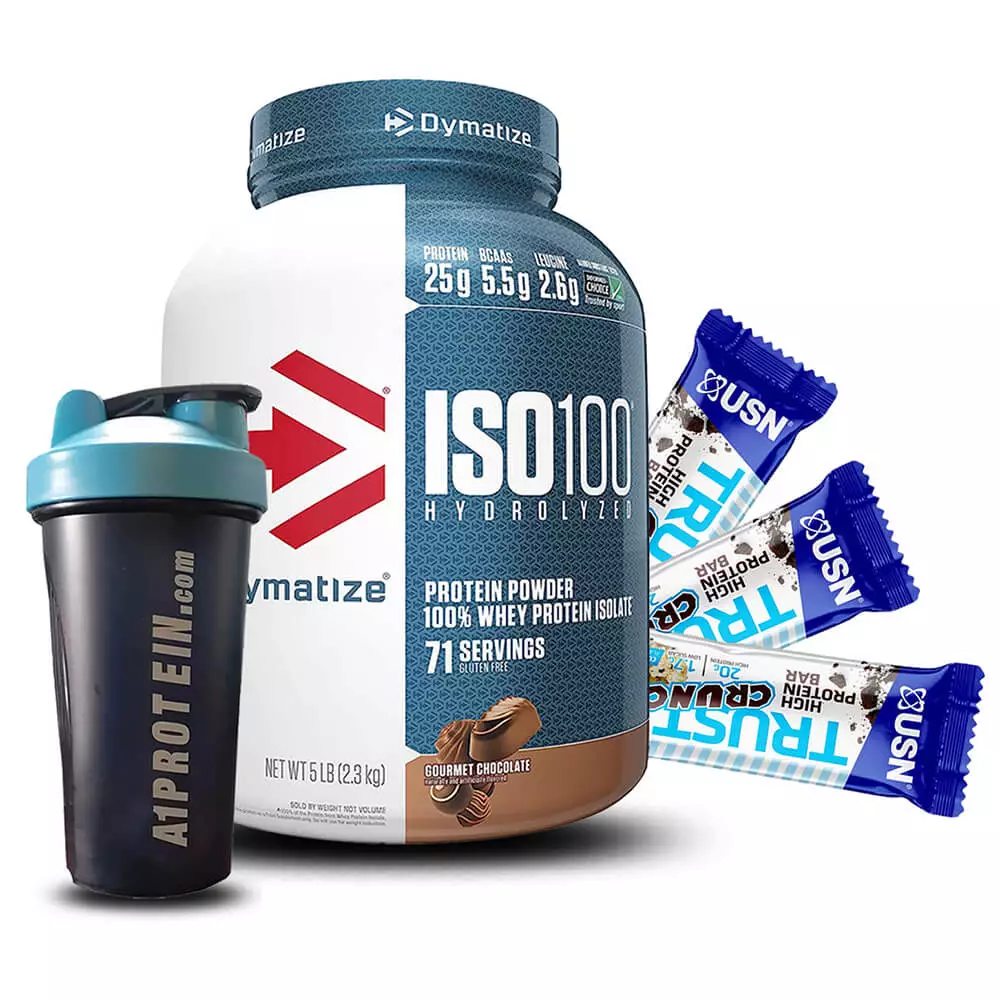 Dymatize ISO 100 With Free 3 USN TRUST And Shaker
