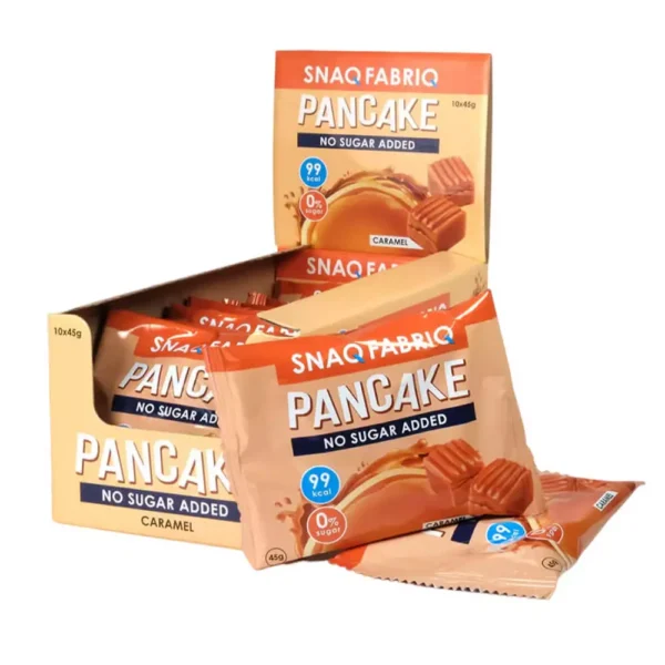 SNAQFABRIQ Pankcake No Sugar Added Caramel 10 x 45g Box
