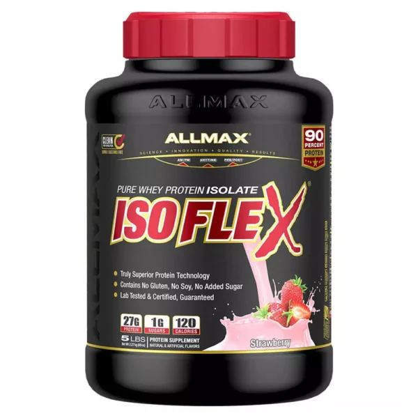 Allmax Isoflex Pure Whey Protein Isolate Strawberry 5lbs