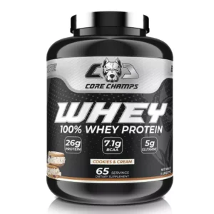 Core Champs Whey 100% Whey Protein 65 Servings - Cookis & Cream
