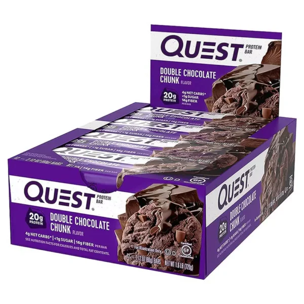 Quest Protein Bar Double Chocolate Chunk 60g Pack of 12