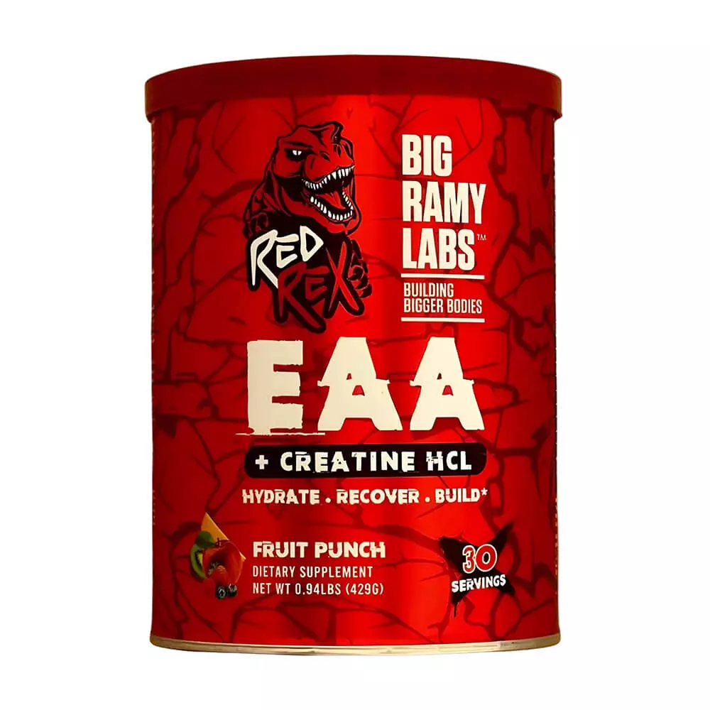 Red Rex EAA Creatine HCL: Big Ramy Labs - 30 Servings