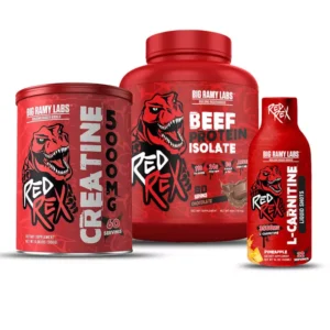 Red Rex Power Trio Creatine, Beef Protein, L-Carnitine Stack