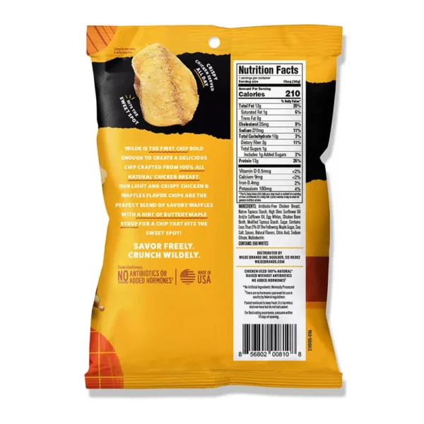 Wilde Protein Chips Chicken and Waffles 38g Facts