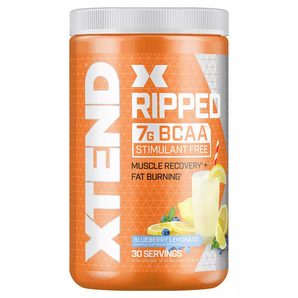 Xtend Ripped BCAA, Blueberry Lemonade, 30 Servings, 495 gm
