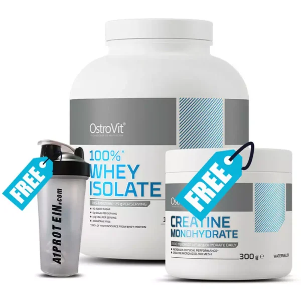 1800g Whey Isolate | 60 Servings + Free Creatine & Shaker