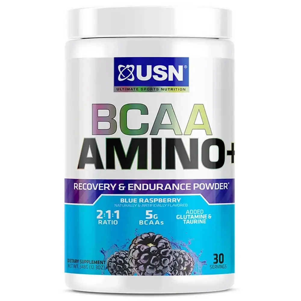 USN BCAA Amino +, Blue Raspberry Flavor 30 Serving