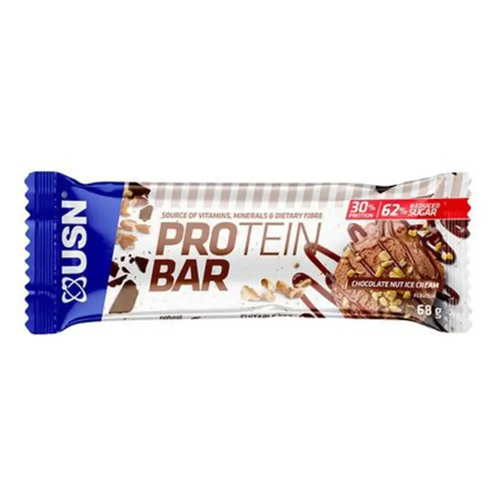 USN Protein Bar, Chocolate Nut Ice Cream Flavor, 68g