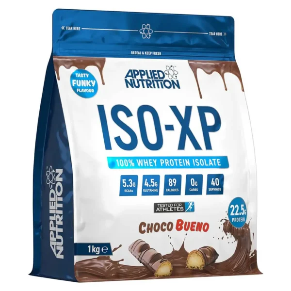 Applied Nutrition ISO-XP Whey Protein Isolate, Choco Bueno Flavor, 1kg, 40 Serving