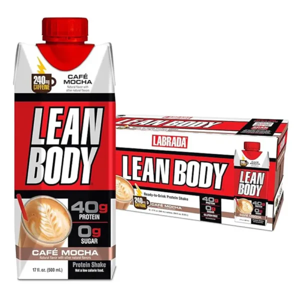 Labrada Lean Body RTD Protein Shake 600ML Pack of 12 cafe mocha