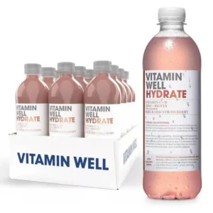 Vitamin Well Hydrate RhubarbStrawberry 500ml pack of 12 (6kg)