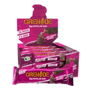 Grenade protein bar 1 box, dark chocolate raspberry