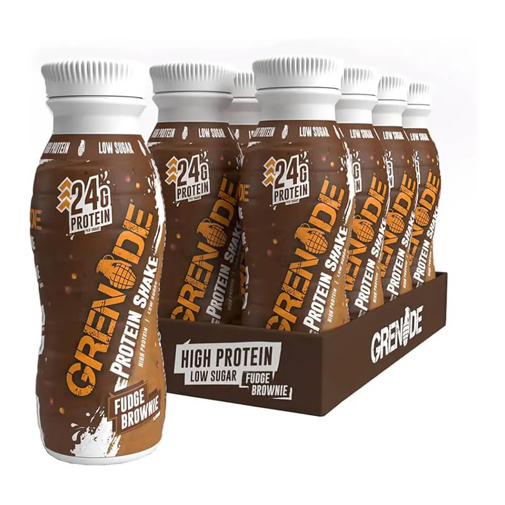 grenade protein shake pack of 8 fudge brownie