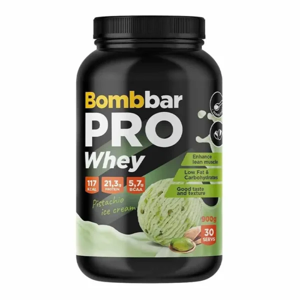 Bombbar Pro Whey 900g Pistachio Ice cream flavor