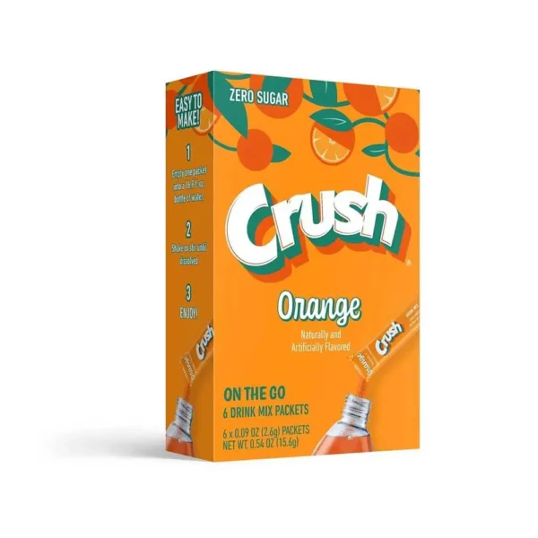 Crush Orange Flavor Drink Mix, 6 Drink mix Packets