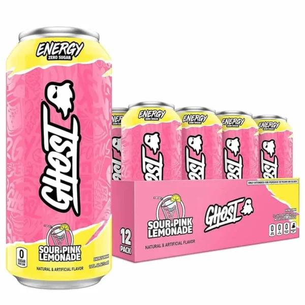 ghost energy drink sour pink lemonade flavor 473ml pack of 12