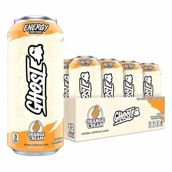 Ghost Energy Drink Orange Cream flavor 473ml Pack of 12