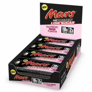 Mars Hi Protein Low Sugar Raspberry Smash Flavor 55g Pack of 12