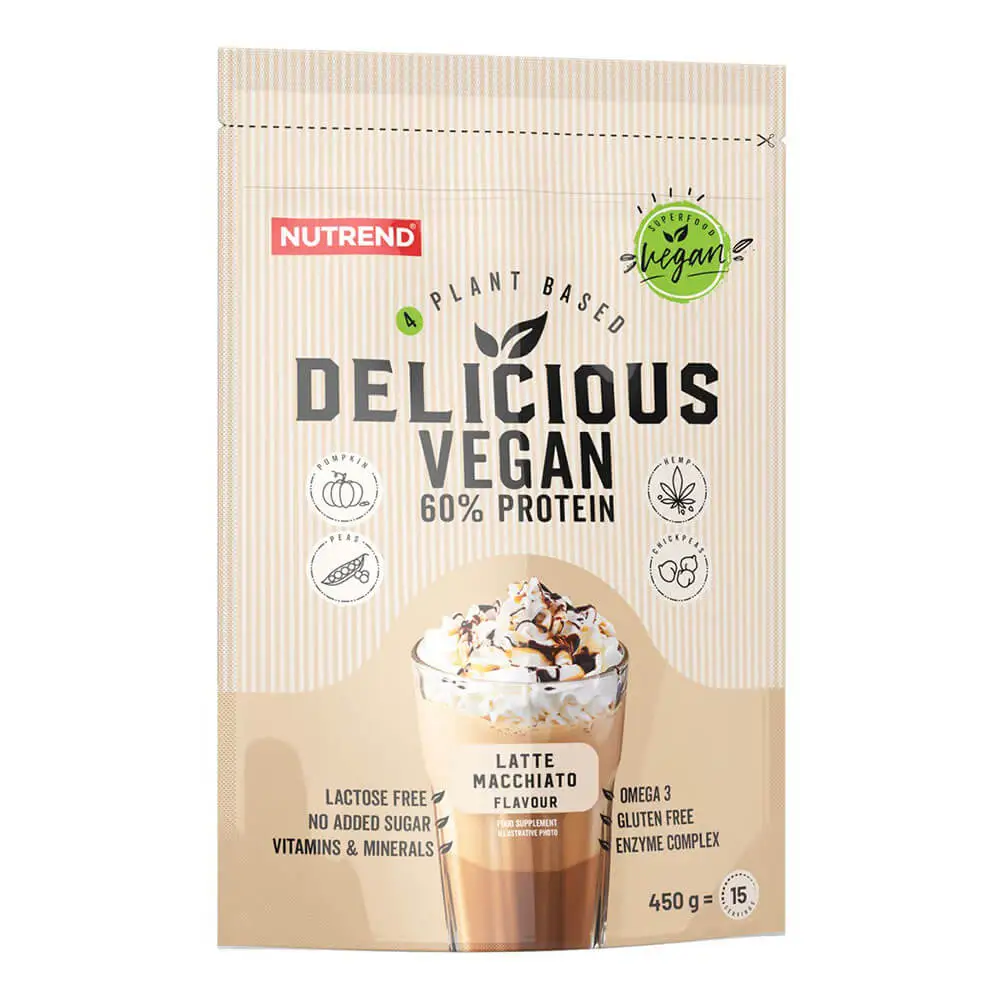 Nutrend Delicious vegan 450g, latte macchiato flavour