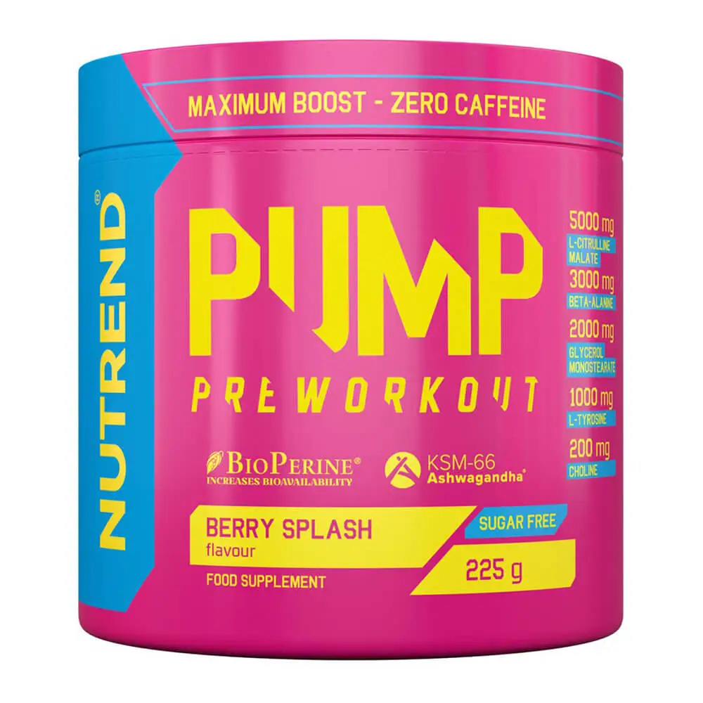 Nutrend pump pre workout 225g berry splash