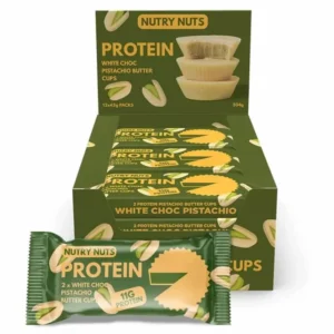 Nutry Nuts Protein Cup Cakes White Chocolate Pistachio Butter Flavor 42g Pack of 12