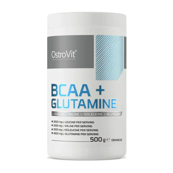 OstroVit BCAA+ Glutamine 500g Orange Flavor 50 Serving