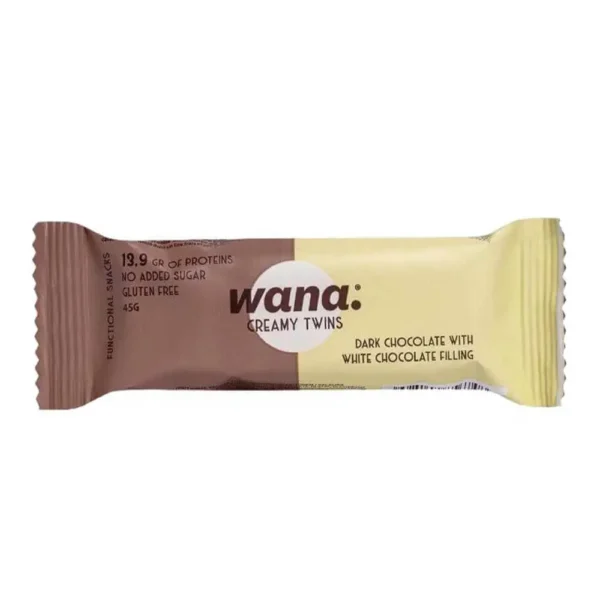 Wana Creamy Twins Dark Chocolate With White Chocolate Filling 43g